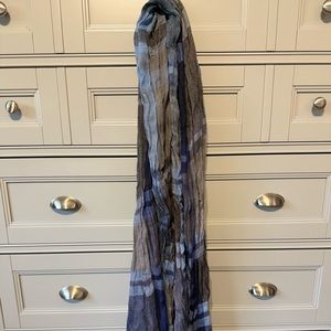 Blue and gray scarf